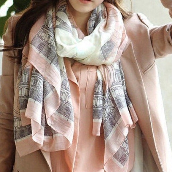 Accessories - Lightweight Paris Print Scarf